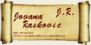 Jovana Rašković vizit kartica